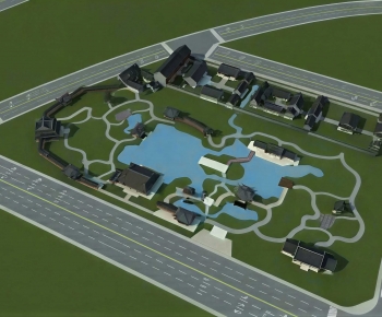 Chinese Style Architectural Bird's-eye View Planning-ID:634655955