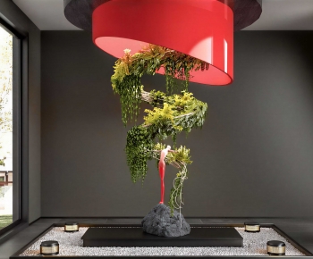 New Chinese Style Plant Landscaping-ID:744528064