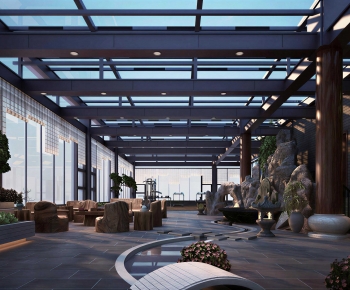 New Chinese Style Glass Sun Room-ID:709342001