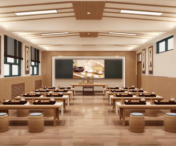 New Chinese Style School Classrooms-ID:253560071