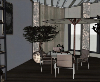 Industrial Style Glass Sun Room-ID:945370221