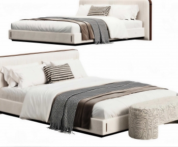 Modern Double Bed-ID:607151993