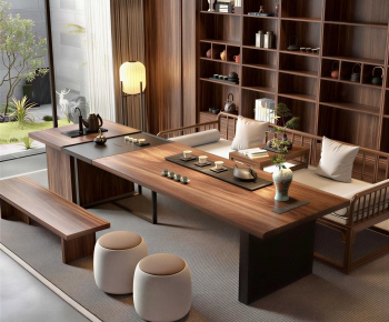 New Chinese Style Tea Tables And Chairs-ID:652864936