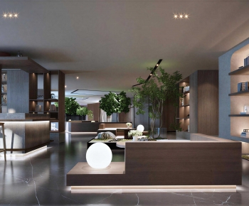 Modern Office Reception Desk-ID:447088007