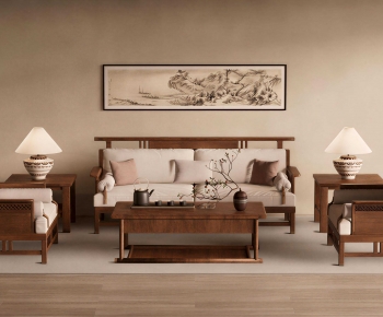 New Chinese Style Sofa Combination-ID:573174008