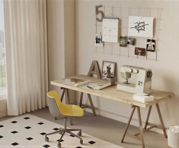 Modern Computer Desk And Chair-ID:840020906