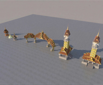 Southeast Asian Style Religious Architecture-ID:743448021