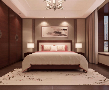 New Chinese Style Bedroom-ID:174829963