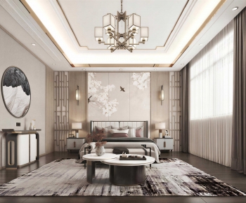 New Chinese Style Bedroom-ID:379920961