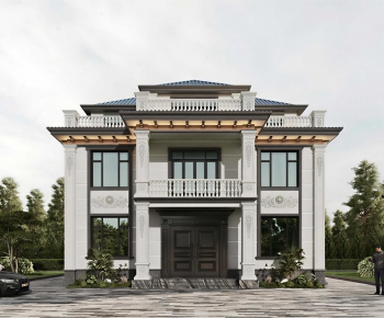 New Chinese Style Villa Appearance-ID:862126116