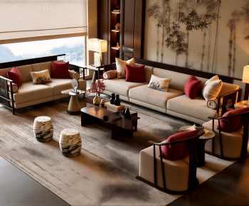 New Chinese Style Sofa Combination-ID:403599761