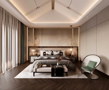 New Chinese Style Bedroom-ID:646150112