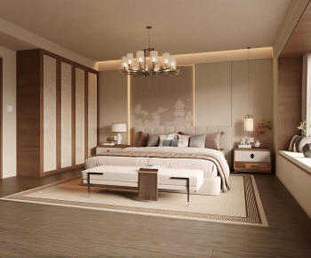 New Chinese Style Bedroom-ID:257215986