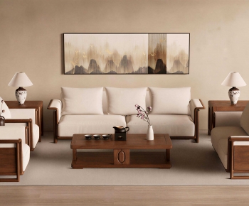 New Chinese Style Sofa Combination-ID:291358956