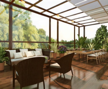 Modern Glass Sun Room-ID:555675982