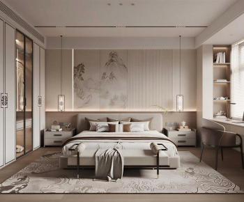 New Chinese Style Bedroom-ID:933779957