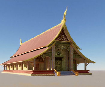 Southeast Asian Style Religious Architecture-ID:637590893