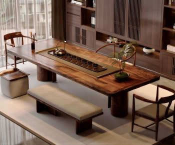 New Chinese Style Tea Tables And Chairs-ID:566880945