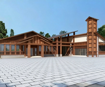 New Chinese Style Building Appearance-ID:678653964