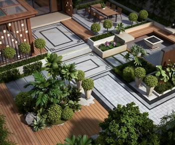 New Chinese Style Courtyard/landscape-ID:351336002