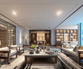 New Chinese Style A Living Room-ID:773422965
