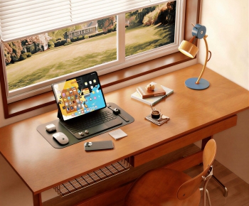 Modern Computer Desk And Chair-ID:411335955