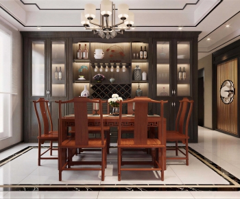 New Chinese Style Dining Room-ID:338748938