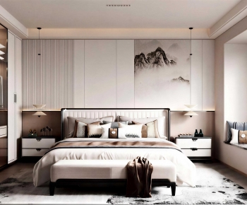 New Chinese Style Bedroom-ID:609668024