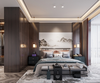 New Chinese Style Bedroom-ID:891747957