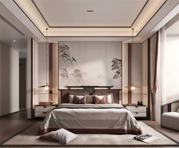 New Chinese Style Bedroom-ID:550340898