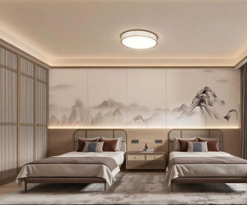 New Chinese Style Bedroom-ID:261017087