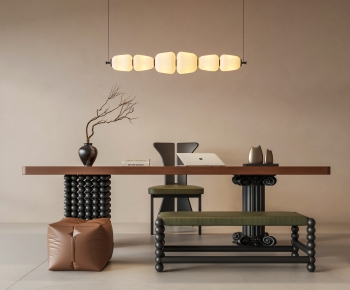 French Style Computer Desk And Chair-ID:396248109