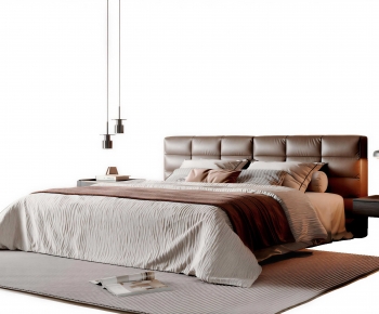 Modern Double Bed-ID:867954029