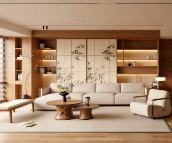New Chinese Style A Living Room-ID:245678909
