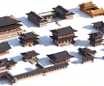 New Chinese Style Ancient Architectural Buildings-ID:477622993
