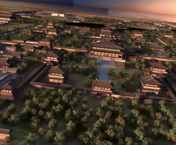 New Chinese Style Architectural Bird's-eye View Planning-ID:716830976