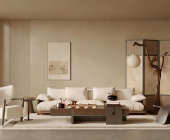 Wabi-sabi Style A Living Room-ID:322918915