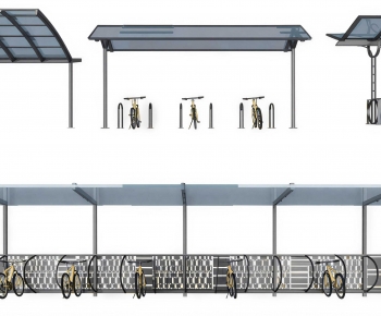 Modern Outdoor Parking Lot-ID:458077911