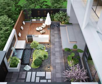 Modern Courtyard/landscape-ID:217356925