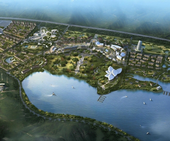 Modern Architectural Bird's-eye View Planning-ID:922667983