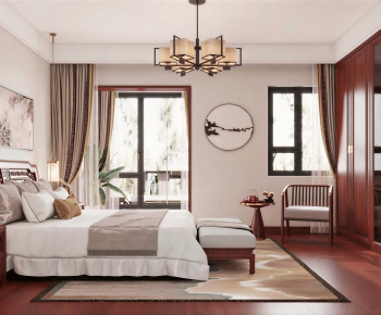 New Chinese Style Bedroom-ID:745666031