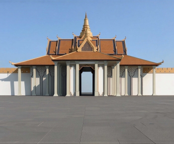 Southeast Asian Style Ancient Architectural Buildings-ID:324064025