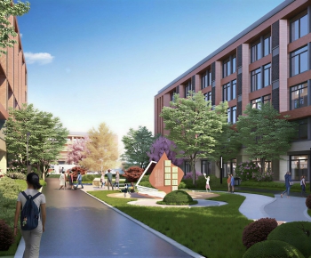 Modern School Building-ID:406469117