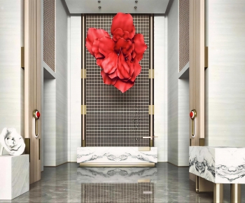 New Chinese Style Office Reception Desk-ID:355942964