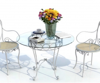 French Style Leisure Table And Chair-ID:588711022