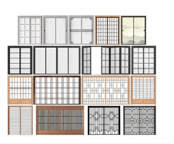 New Chinese Style Sliding Door-ID:853085044