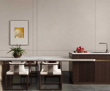 New Chinese Style Dining Table And Chairs-ID:519309041