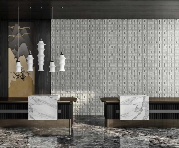 New Chinese Style Reception Desk-ID:813303954