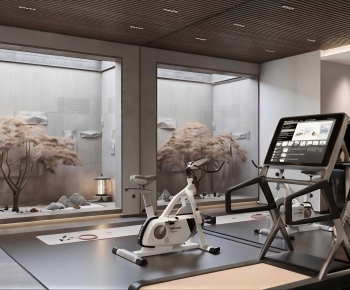 Modern Home Fitness Room-ID:290436031