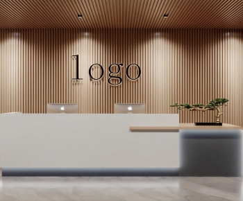 New Chinese Style Office Reception Desk-ID:707336903